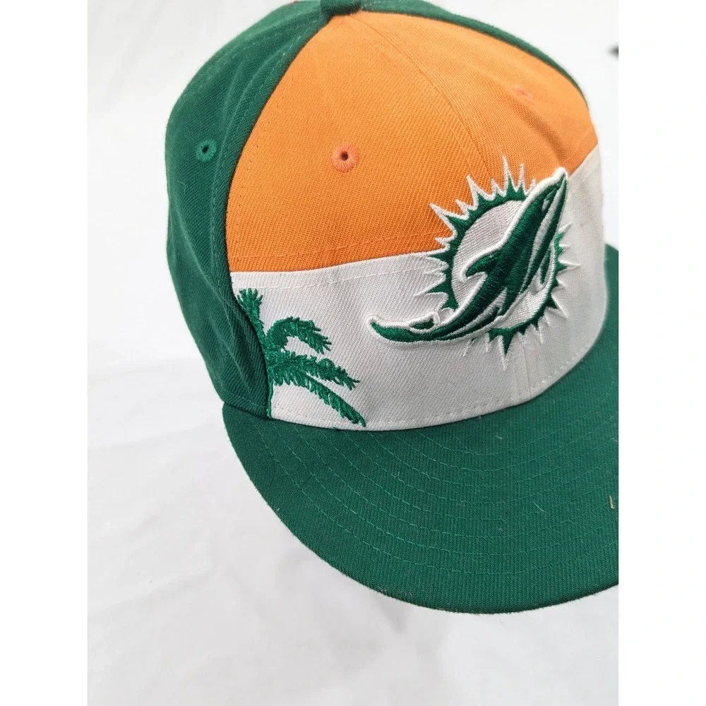 New Era 59Fifty NFL Miami Dolphins City Flag Low Profile Fitted Hat Cap Sz 7 1/2